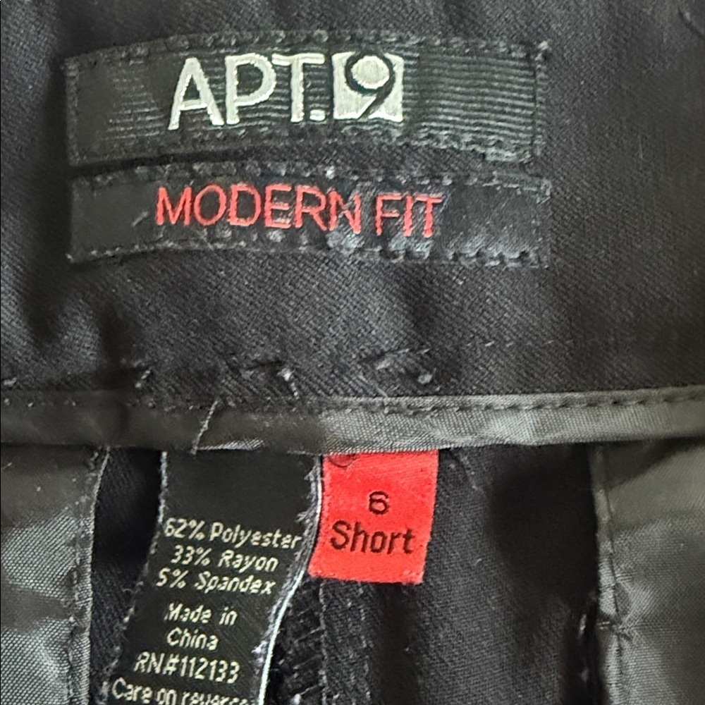 Apt. 9 Black Pants Modern Fit Size 6Short - Picture 3 of 5